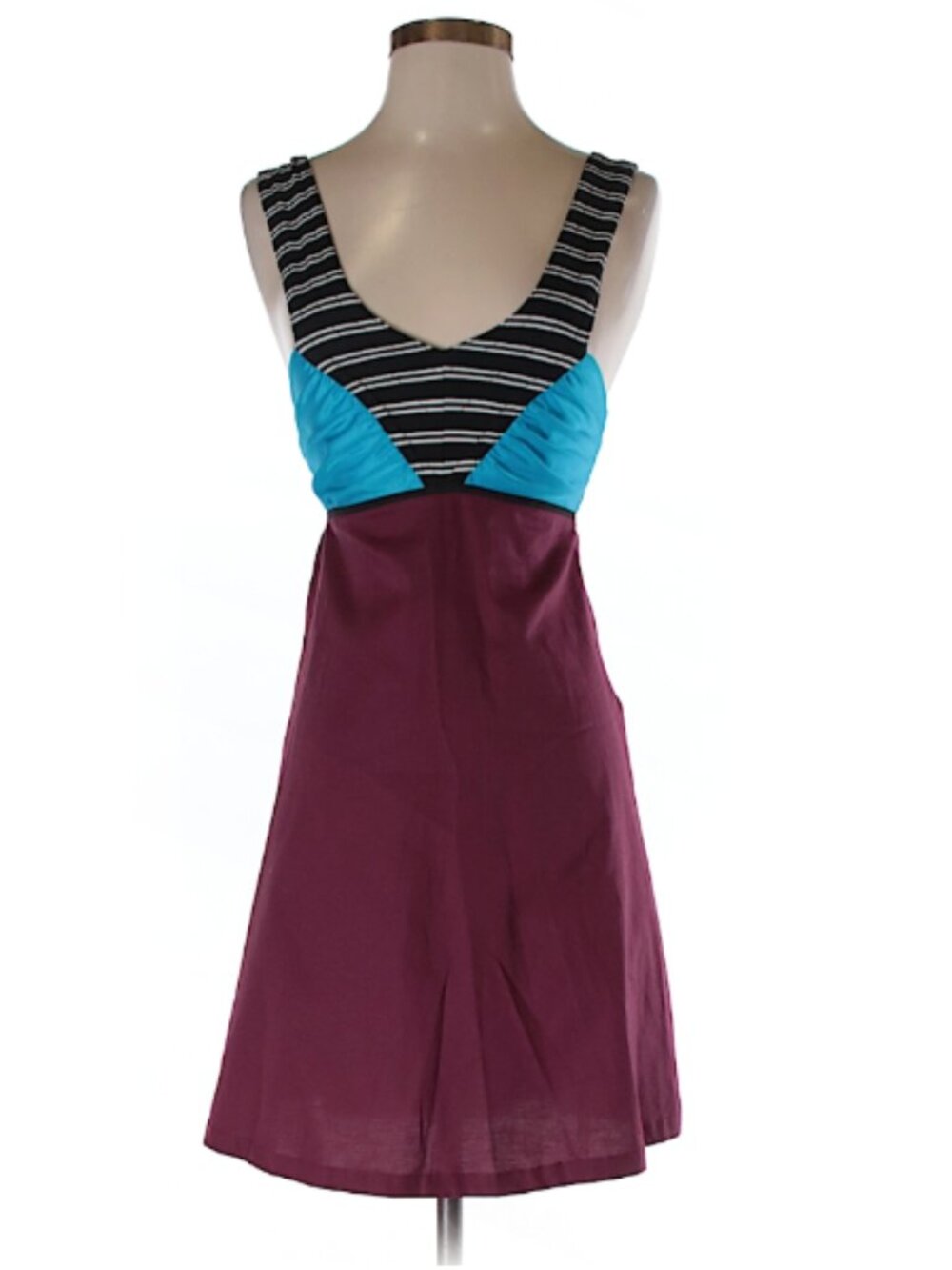 $170 Roberta Oaks Hawaii Colorblock Striped Dress